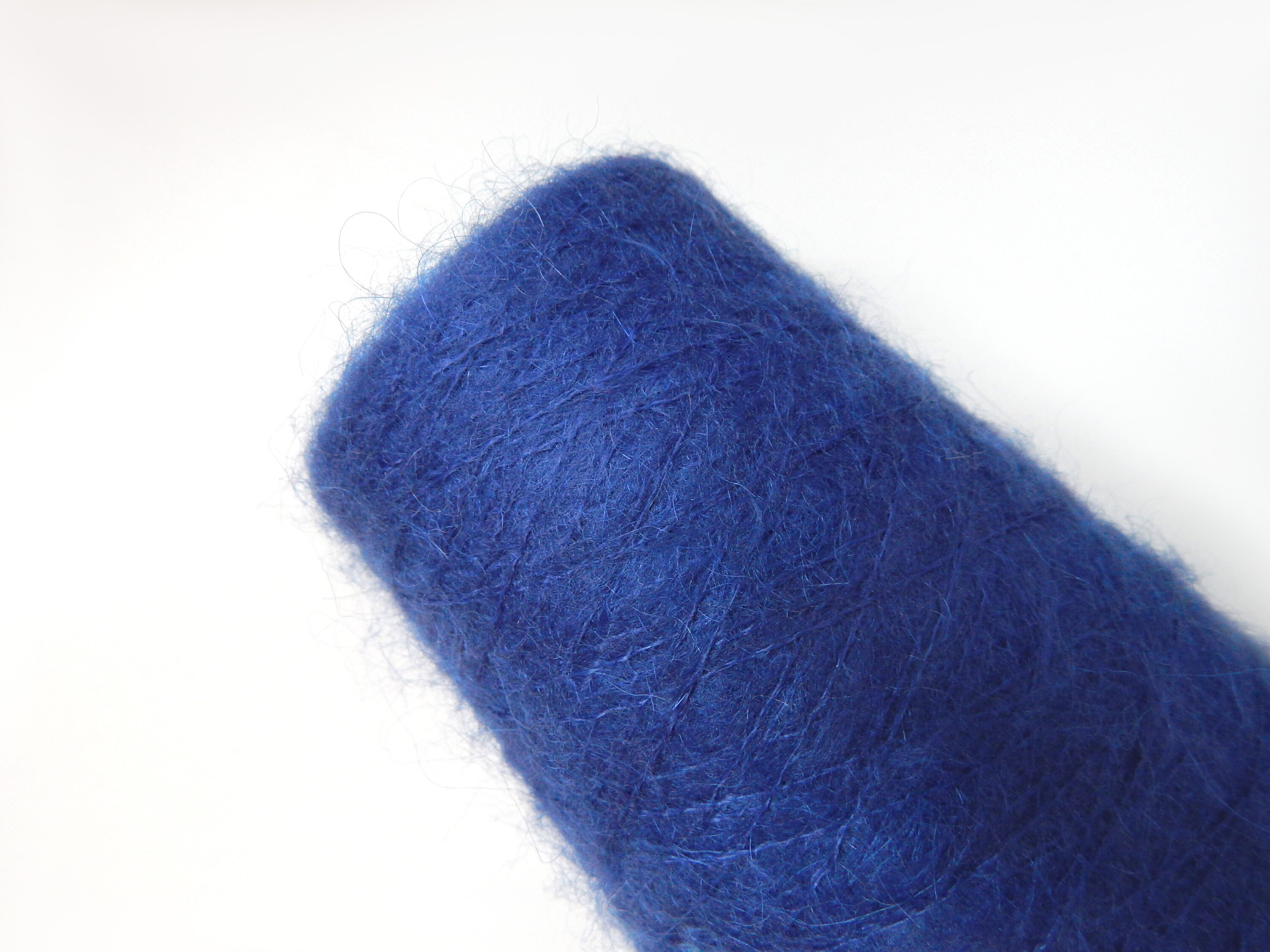 Blue kidmohair yarn brightblue mohair electric mohair Etsy