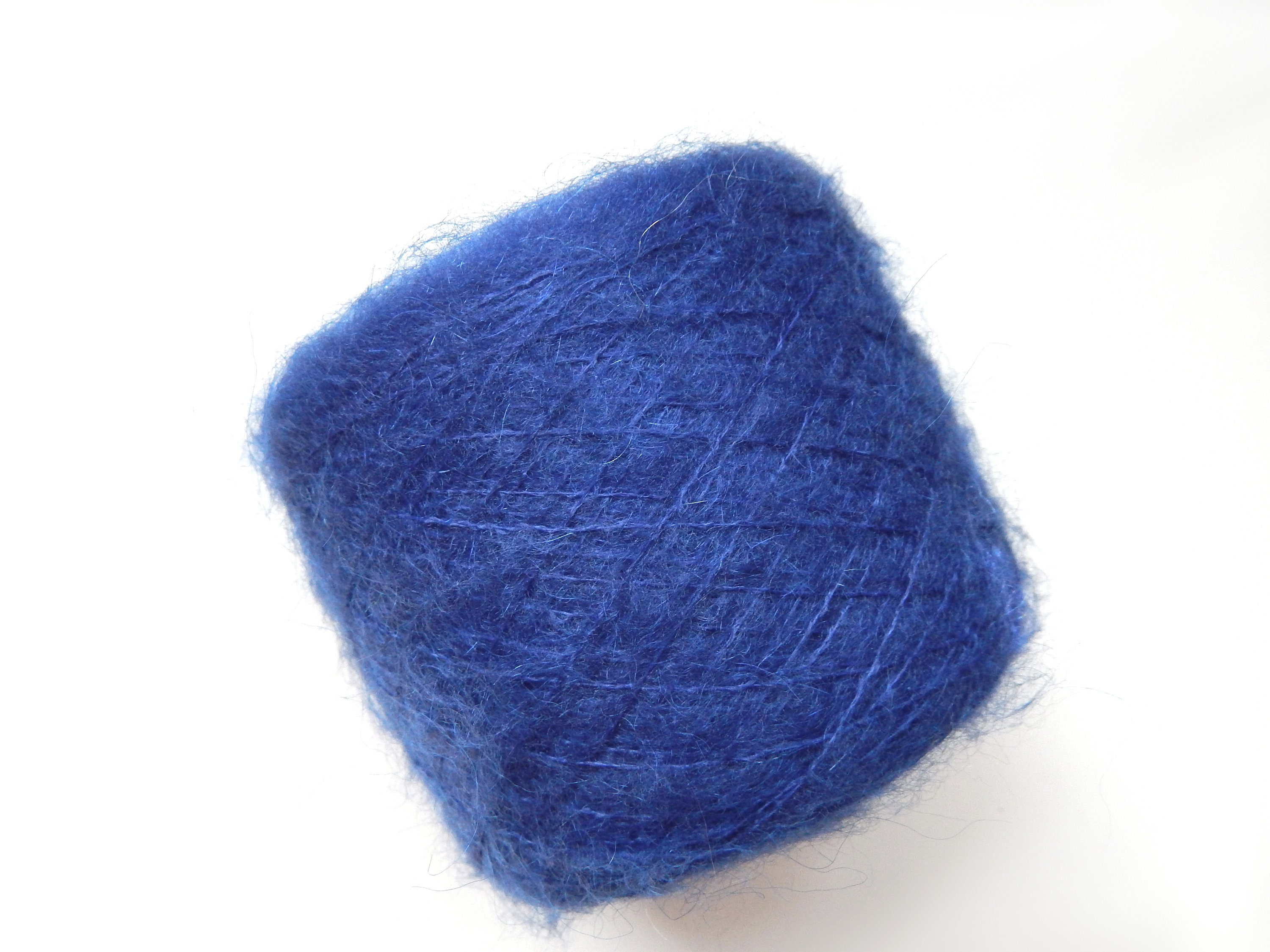 Blue kid-mohair yarn bright-blue mohair electric mohair | Etsy