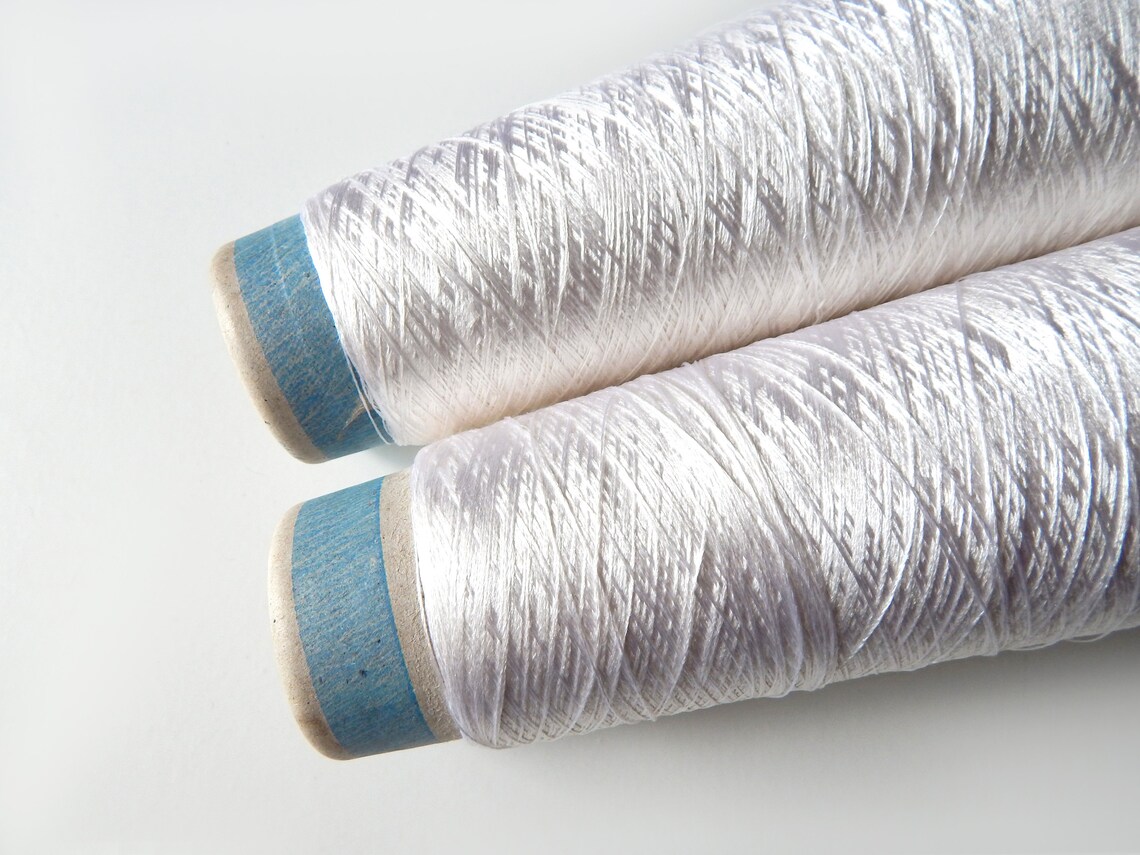 Fil blanc 100 de soie soie de dentelle blanche comme neige Etsy