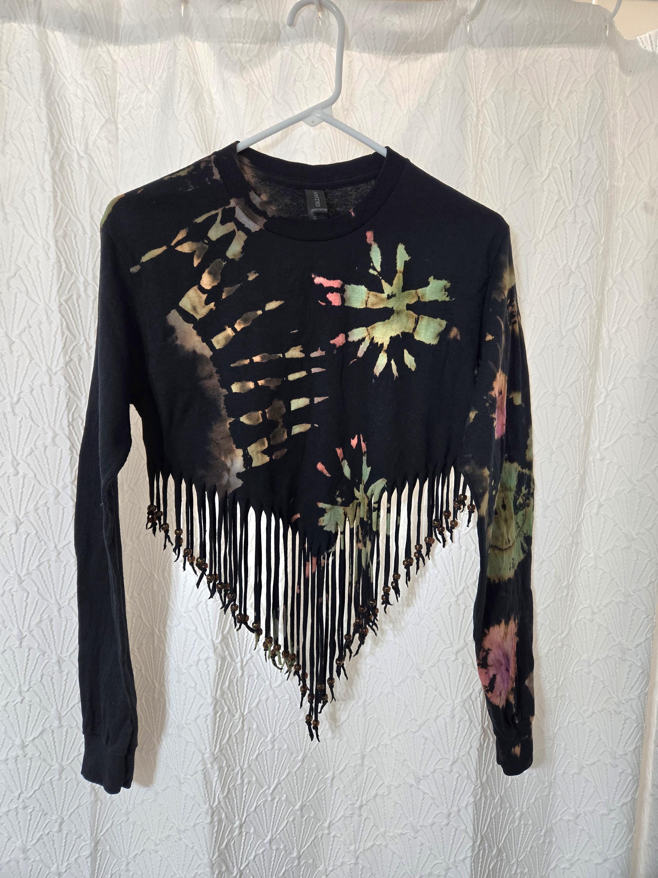 Long Sleeve Fringe Top