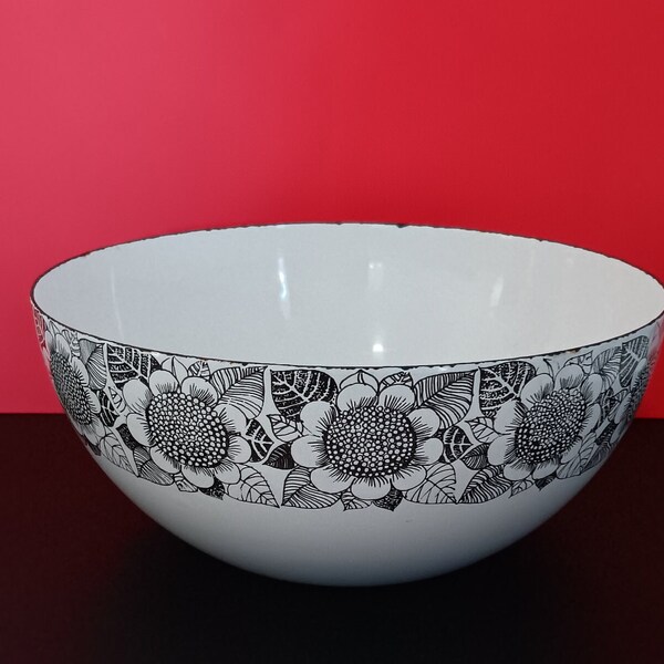 Arabia Finel, Enamel Bowl, KUKKA, Flower.