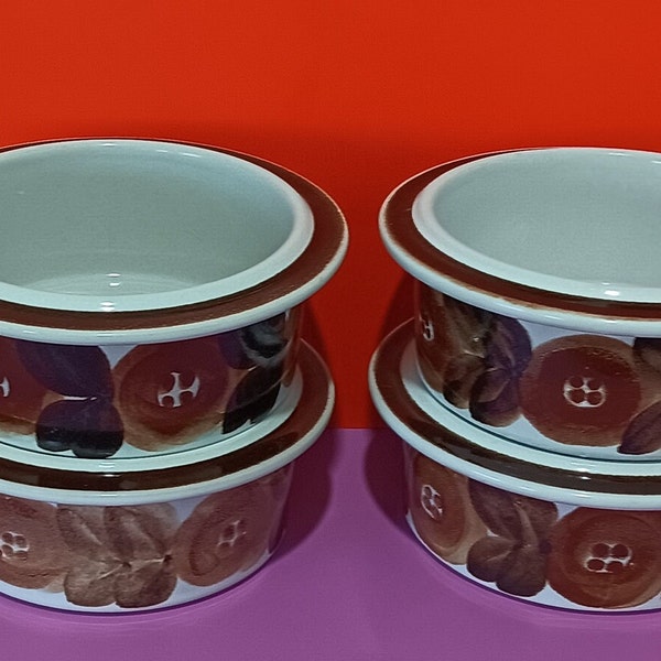 Arabia Finland, ROSMARIN, Set of 4 Soup Bowls, Ulla Procope.