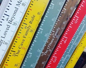 Righello per grafico delle altezze fatto a mano