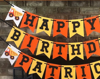 Construction Birthday Banner, Dump Truck Sign, The Big One