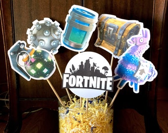  Fortnite  birthday  party  cake topperFortnite printable