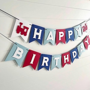 Train Happy Birthday Banner, Chugga Choo Party Theme