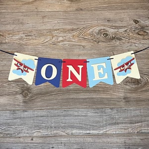 ONE highchair banner option. 5 flags total and made smaller than original birthday banner.