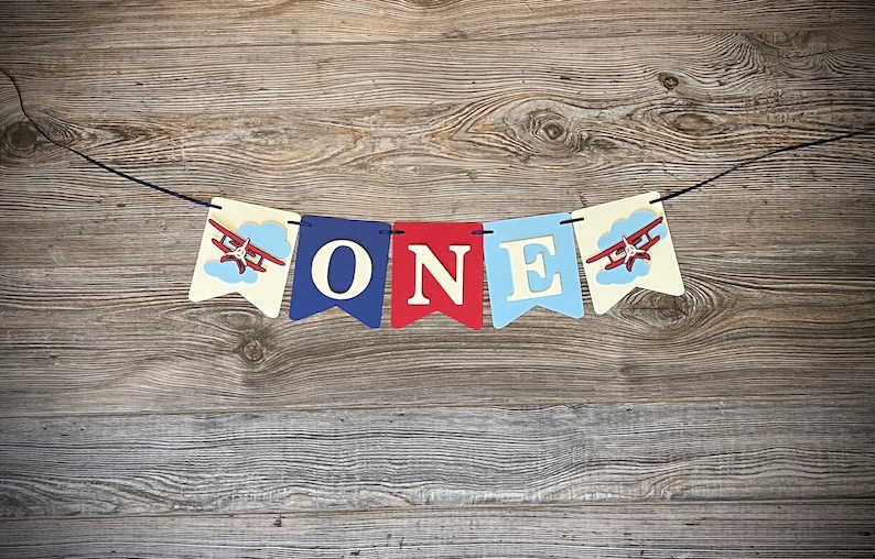 ONE highchair banner option. 5 flags total and made smaller than original birthday banner.