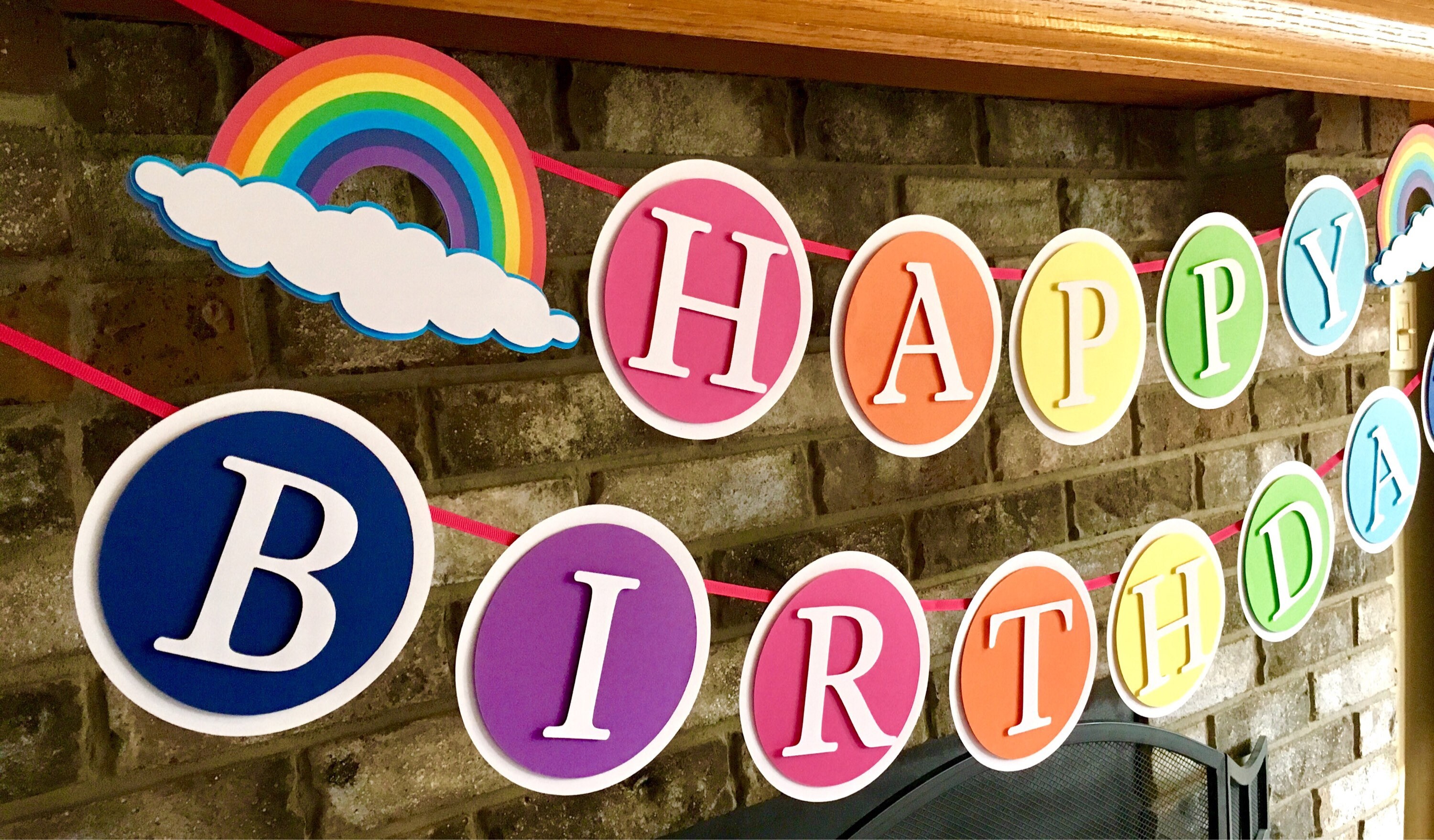 Rainbow Birthday Decorations Rainbow Theme Rainbow Etsy