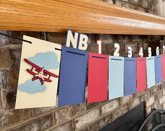 Airplane Happy Birthday Banner Time Flies Party Theme - Etsy