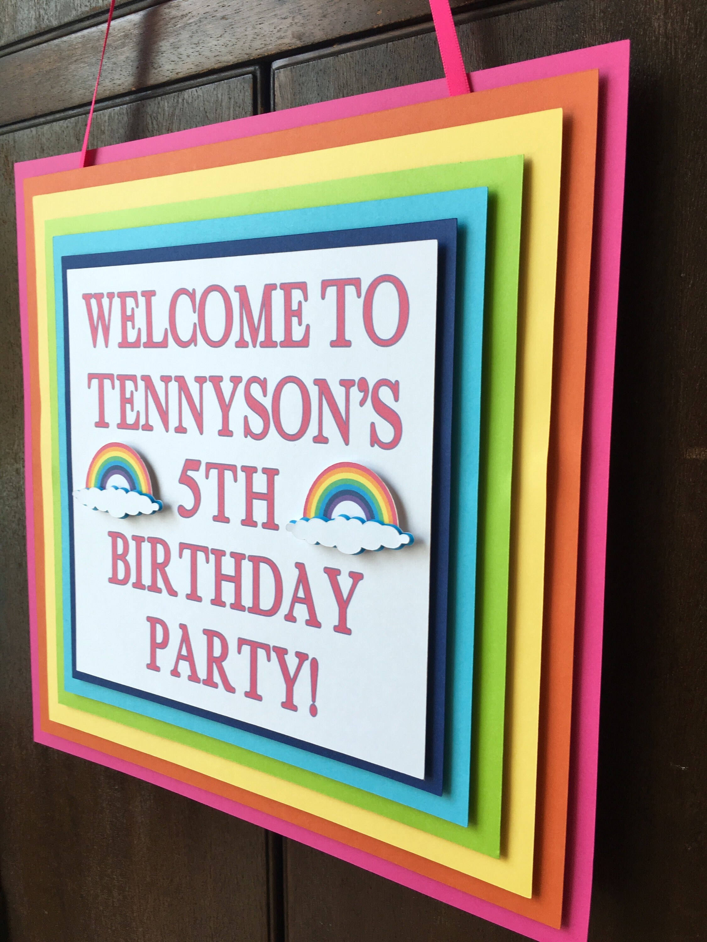 Rainbow Birthday Decorations Rainbow Theme Rainbow Etsy