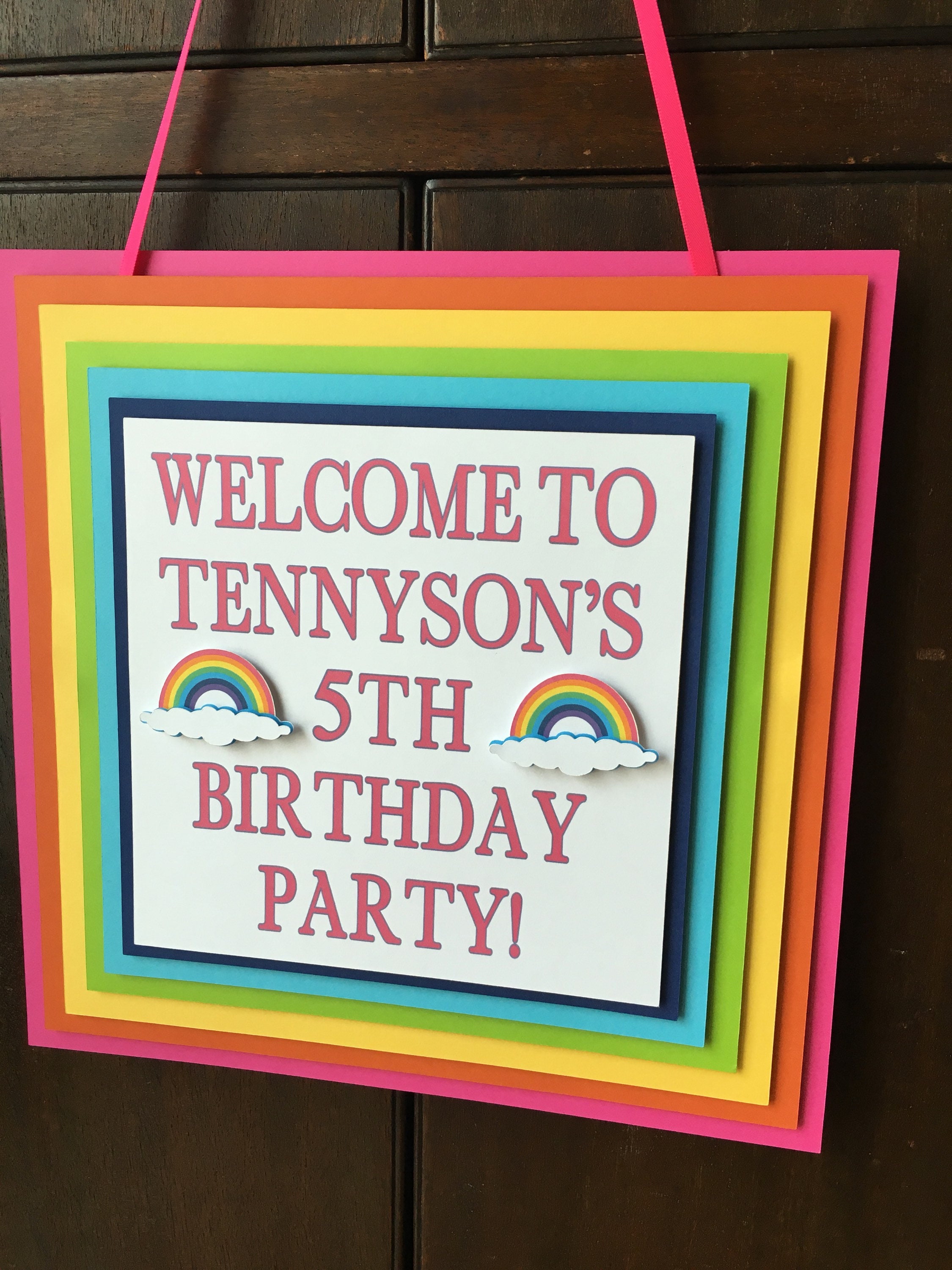 Rainbow Birthday Decorations Rainbow Theme Rainbow Etsy