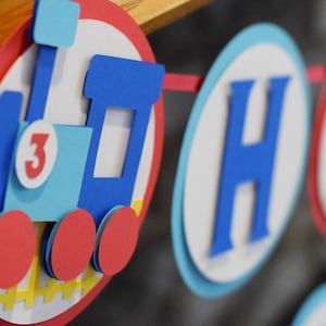 Train Birthday Banner: Transportation Theme Party Decor