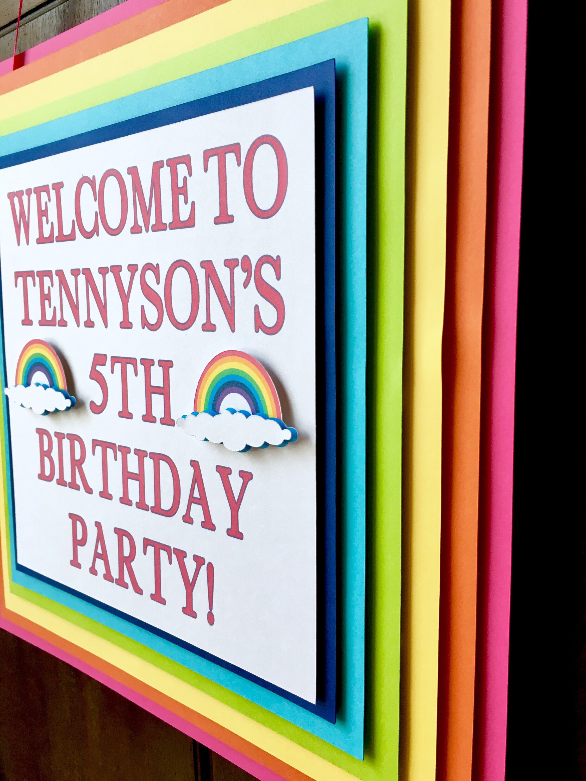 Rainbow Birthday Decorations Rainbow Theme Rainbow Etsy