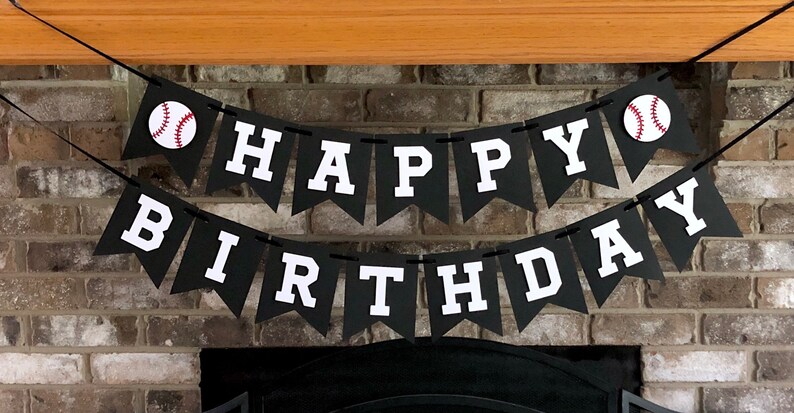 Happy Birthday Homerun Lil Slugger Party Baseball Birthday Banner Concessions Banner