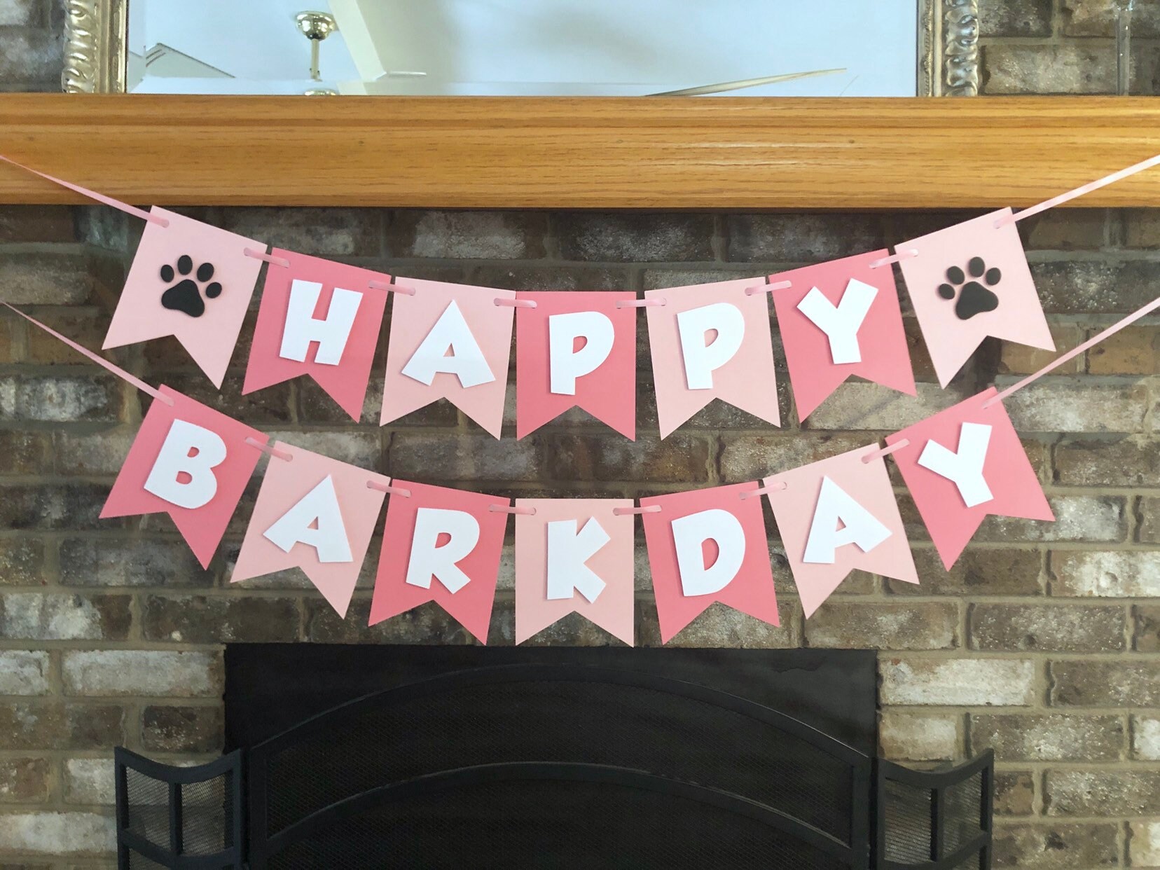 Happy Barkday Dog Banner, Dog Themed Party, Paw Decorations, Happy