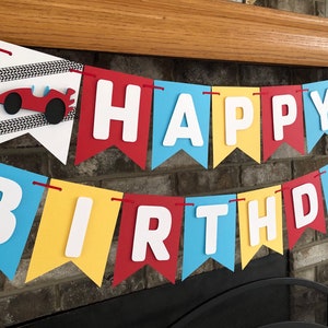 Race Car Birthday Banner, Fast Decorations, Two Fast Party Theme, Racing Rainbow Colors