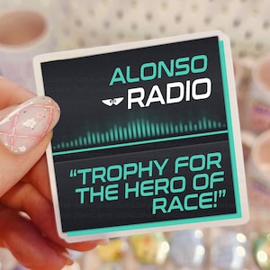 Fernando Alonso F1 Radio Stickers (Scrapbooking / Diary Journal / Notebook Study Planner / Decoration)