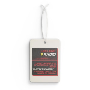 Leclerc "Must be the water" F1 Radio Car Air Freshener image 2