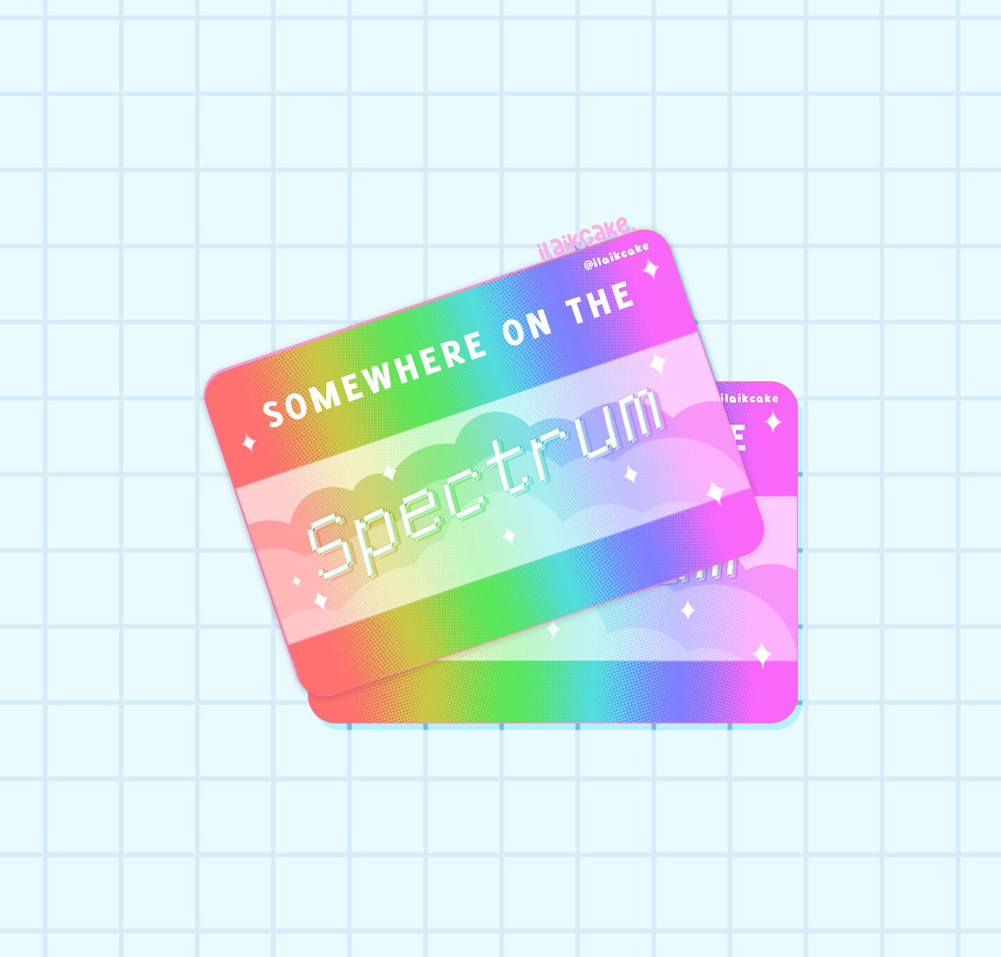 Spectrum Meme Sticker Neurospicy Spectrum Sticker (scrapbooking / Diary Journal / Notebook ...