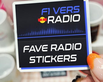 Max Vers F1 Radio Stickers (Scrapbooking / Diary Journal / Notebook Study Planner / Decoration)