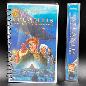 Upcycled Atlantis: The Lost Empire VHS Notebook – Handmade Disney Sci-Fi Journal – Vintage Clamshell Case Gift – SadSideKick Collectible