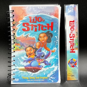 Upcycled Lilo & Stitch VHS Notebook – Handmade Disney Journal – 2000s Nostalgia Gift – SadSideKick Vintage Stationery