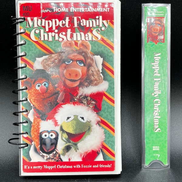 Upcycled Muppet Family Christmas VHS Notebook