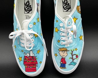 Peanuts Christmas Custom Vans