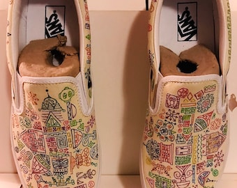 Custom Doodle Vans — Hand-Painted by SadSideKick