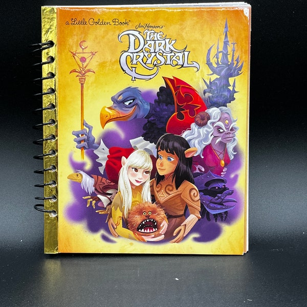 Upcycled Golden Book Notebook: The dark Crystal