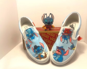 Hand-Painted Stitch Vans | Custom Lilo & Stitch Sneakers | Personalized Disney-Inspired Shoes | Made to Order