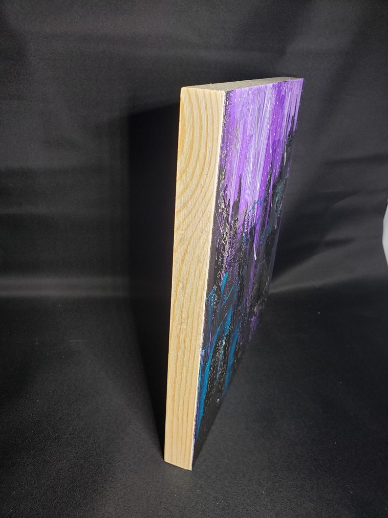 Mixed Media Purple Rain Painting