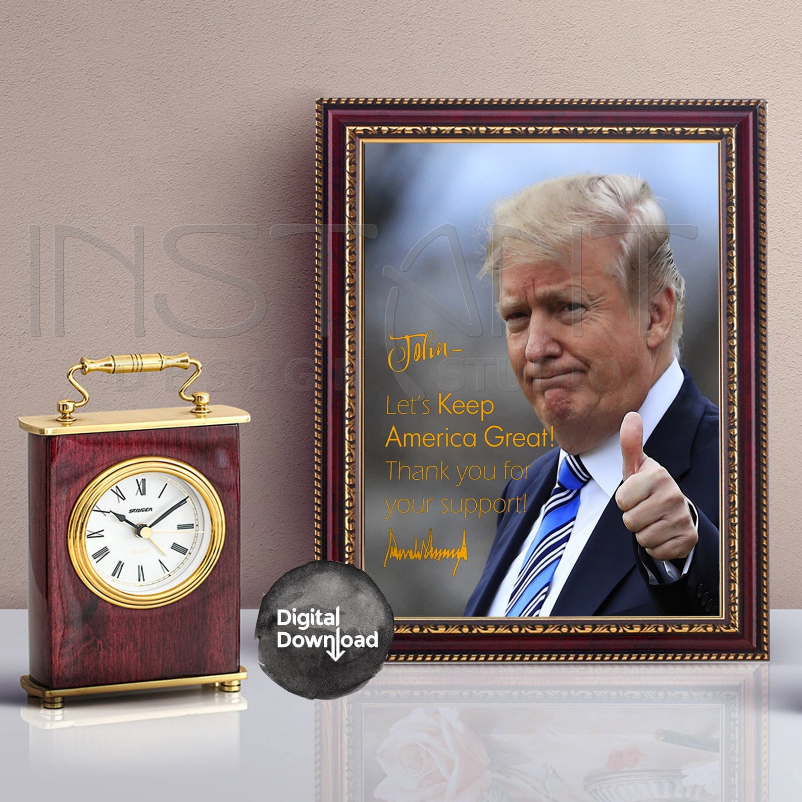 Personalized President Donald Trump Signature Signed Photo | Etsy