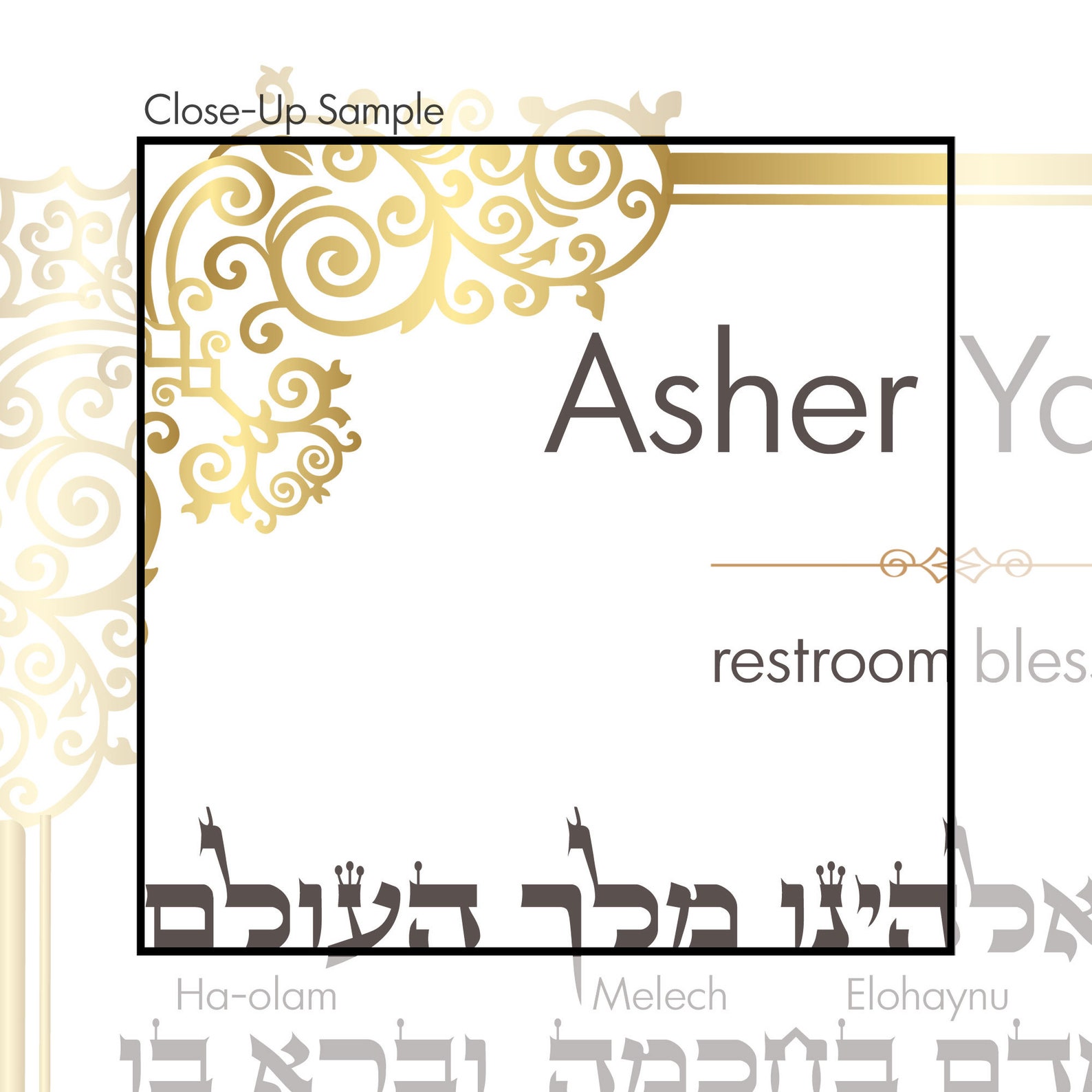 Asher Yatzar Bathroom Blessing Upon Going Using Restroom Jew | Etsy