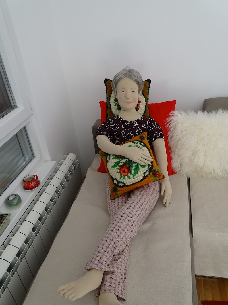 Life Size Elderly Doll, Elderly Comfort Doll, Life Size Realistic Doll