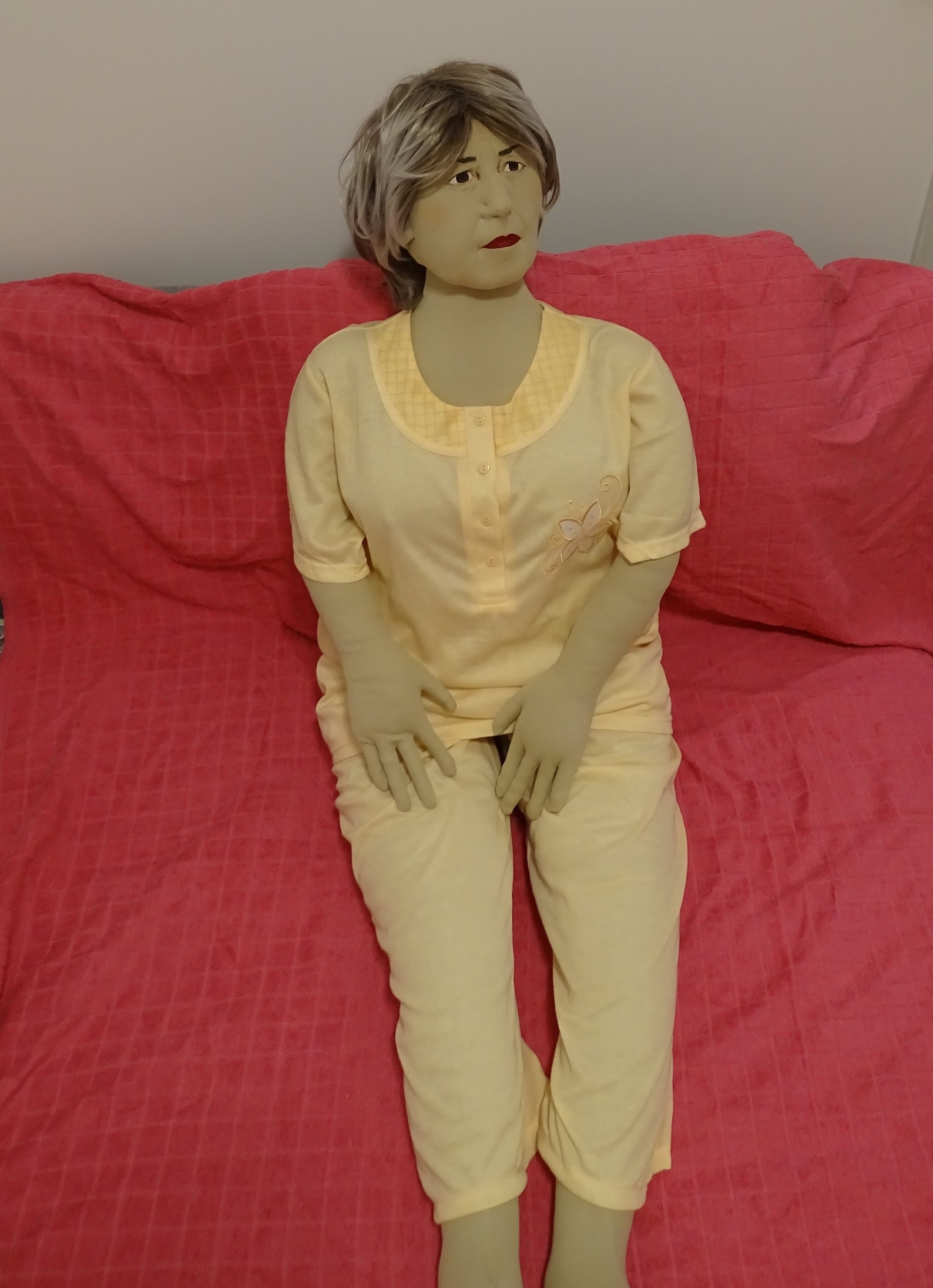 Life Size Elderly Doll, Elderly Comfort Doll, Life Size Realistic Doll