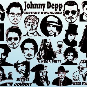 Johnny Depp SVG Bundle, 19 Images, Actor Svg, Were you there Svg, Justice for Johnny SVG, Johnny Depp Svg, Johnny Depp Png