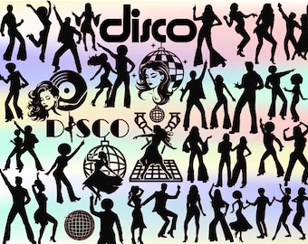 Disco Dancing SVG Bundle, 35 Images, Party Cut Files (Digital Download)
