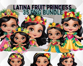 35 Niedliche Lateinische Frucht Prinzessin Png, Lateinische Prinzessin Clipart, Twotti Frutti, Obst-Themen-Geburtstag, Prinzessin, Tutti Frutti, Sublimation