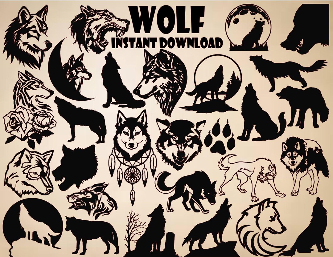 Wolf Bundle SVG, PNG Files, Cricut, Silhouette (instant Download) - Etsy
