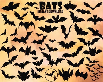 Bat SVG Bundle, Halloween Party Decor (36 Images) (Instant Download)
