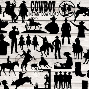 Cowboy SVG Bundle 32 Bilder, Land SVG, Cowboy Png, Südliche Datei, Rodeo Datei, Cricut, Silhouette, Sofort Download