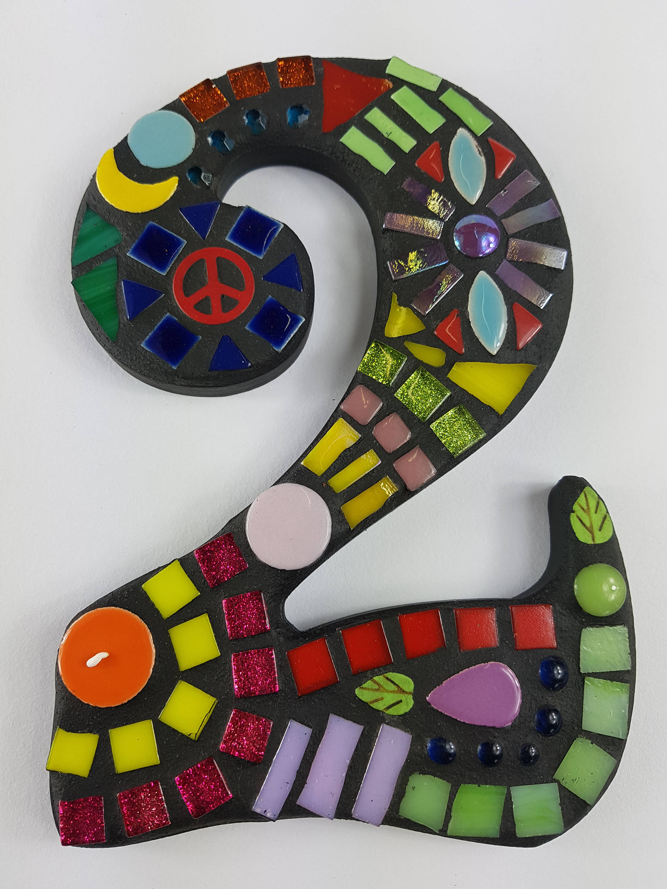 Mosaic House Numbers. Bright Multicoloured Mosaic Numbers Etsy Australia