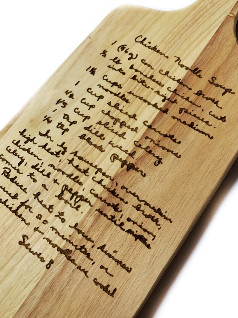 Personalized Mothers Day Gift Handwritten Recipe Cutting ...