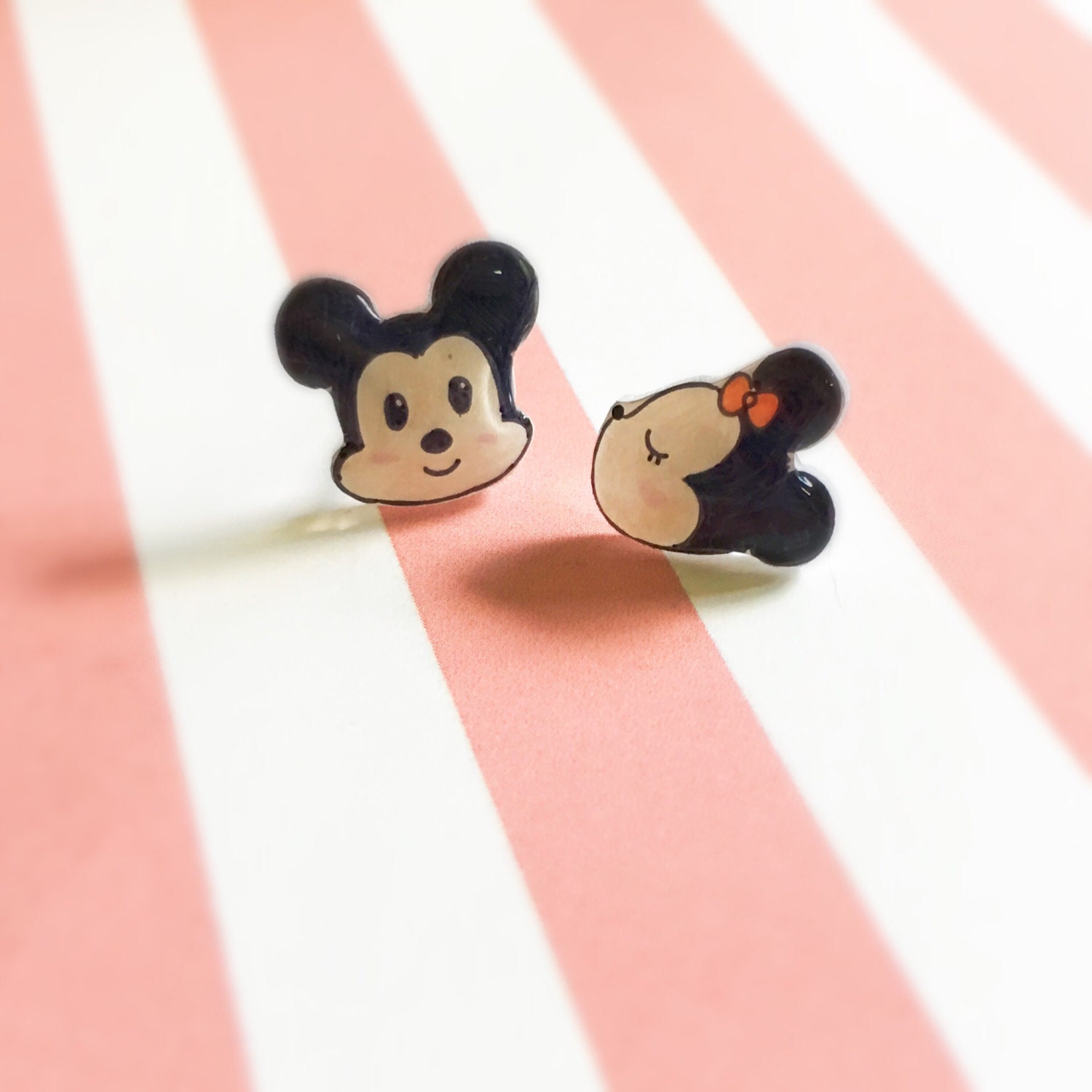 Disney Mickey Mouse and Minnie Mouse Earrings Kawaii Studs - Etsy Disney Mickey Mouse and Minnie Mouse Earrings Kawaii Studs - Etsy