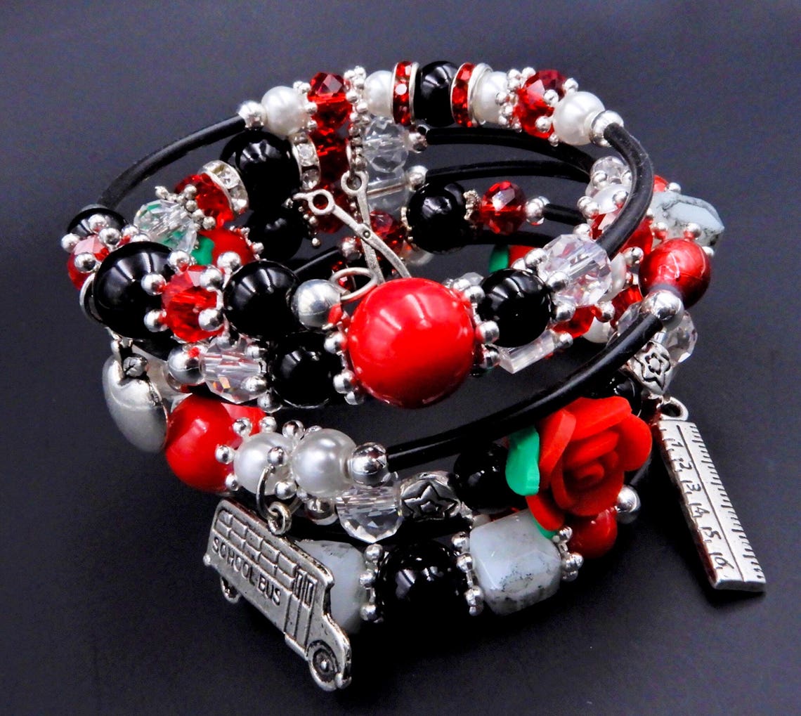 Teacher bracelet bracelet for teacher charm bracelet for Etsy