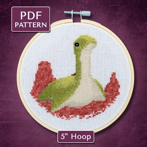 Patrón digital de punto de cruz de peluche de Apex Nessie / Descarga del PDF de Fandom Cryptid