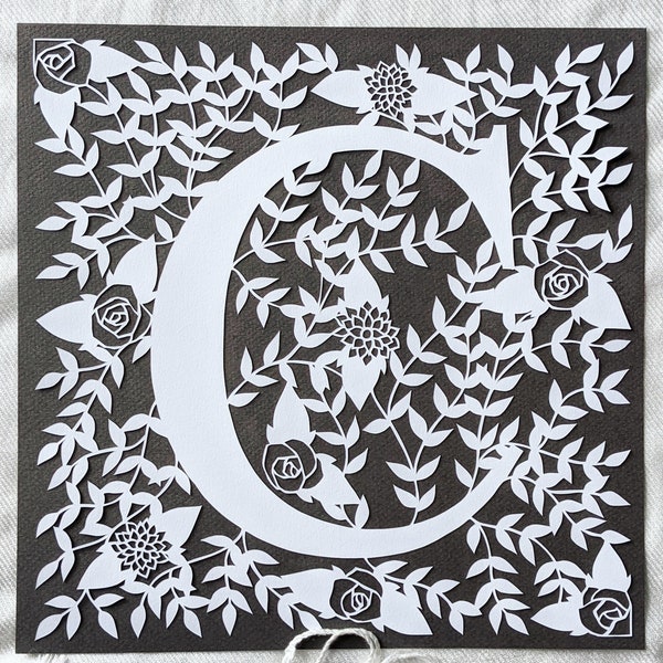 First Anniversary Paper Gift for Couple, Paper Gift, Floral Paper Art for Her, Paper Gift for Him, Kirigami Floral Art