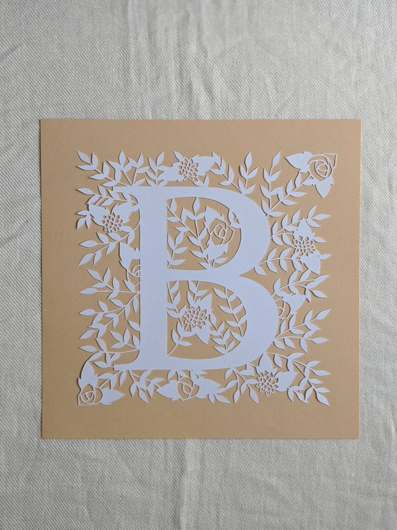 First Anniversary Paper Gift for Couple, Paper Gift, Floral Paper Art for Her, Paper Gift for Him, Kirigami Floral Art image 8